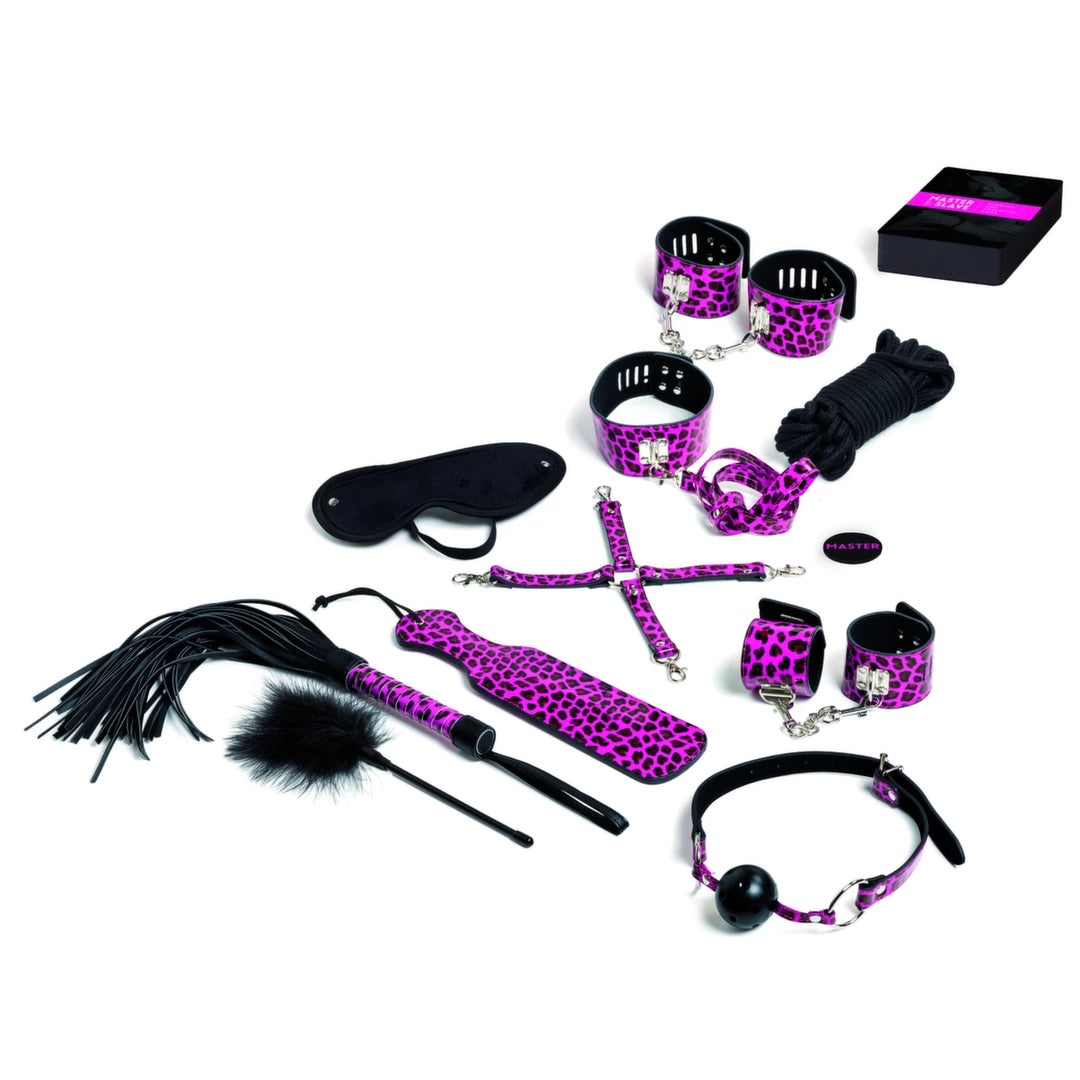 Bijoux Indiscrets Master & Slave Bondage Game Magenta – Accessory Set
