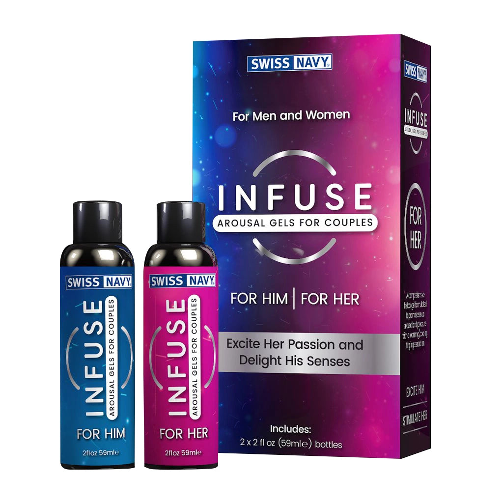 Swiss Navy Infuse 2-in-1 Stimulating Gel for Couples, 2 x 59ml set