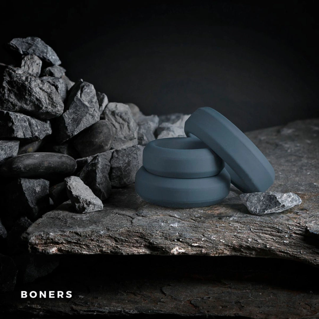 Boners Set of 3 Flat Silicone Rings – Various Sizes