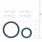 Mister B Set of 6 Silicone Rings – 6 Sizes, Black