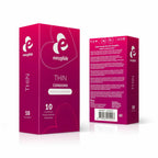 EasyGlide Extra Thin Anatomical Ultra-Thin Condoms, 10-pack