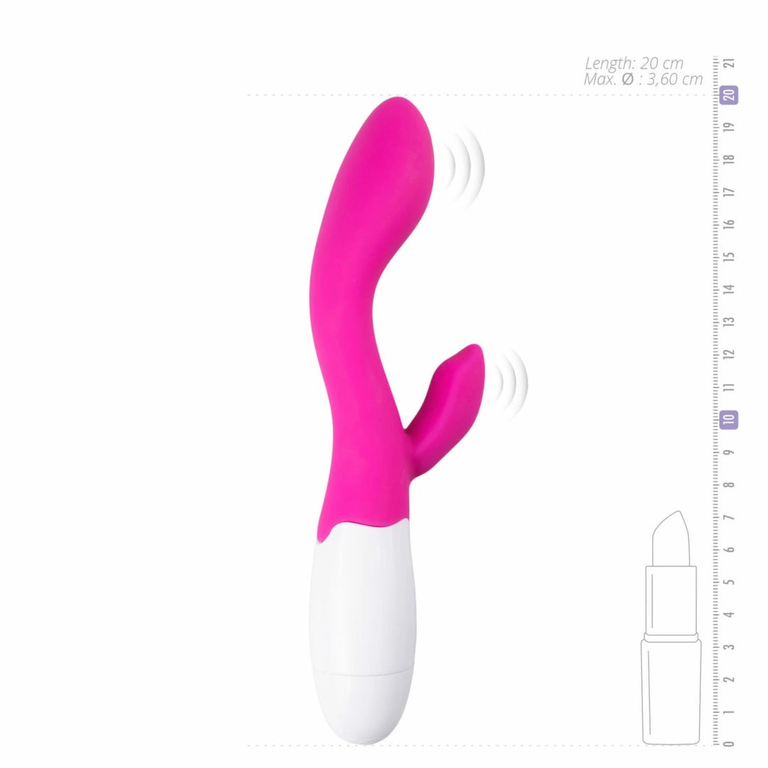 EasyToys Lily – Pink silicone vibrator with a dual vibration system