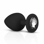 SilexD Set of 3 silicone earplugs with crystal – black