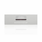SilexD Set of 3 silicone earplugs with crystal – black