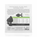 SilexD Set of 3 silicone earplugs with crystal – black