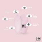 LUV EGG Model Pink – Vibrating Egg with Remote Control, 12 Modes, Silicone