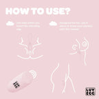 LUV EGG Model Pink – Vibrating Egg with Remote Control, 12 Modes, Silicone