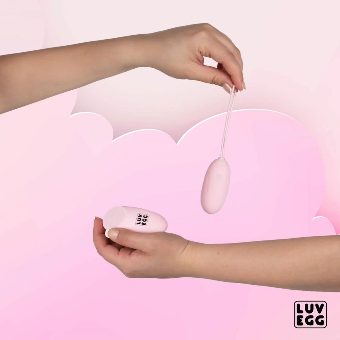 LUV EGG Model Pink – Vibrating Egg with Remote Control, 12 Modes, Silicone
