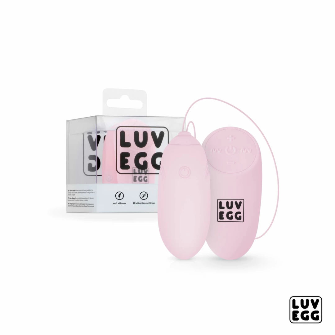 LUV EGG Model Pink – Vibrating Egg with Remote Control, 12 Modes, Silicone